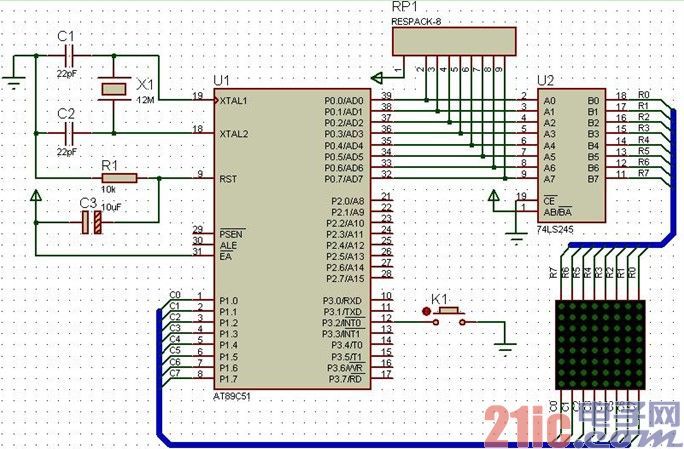 ƬCԳƣ8X8LED ʾ