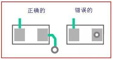 过孔最好不要打在焊盘上